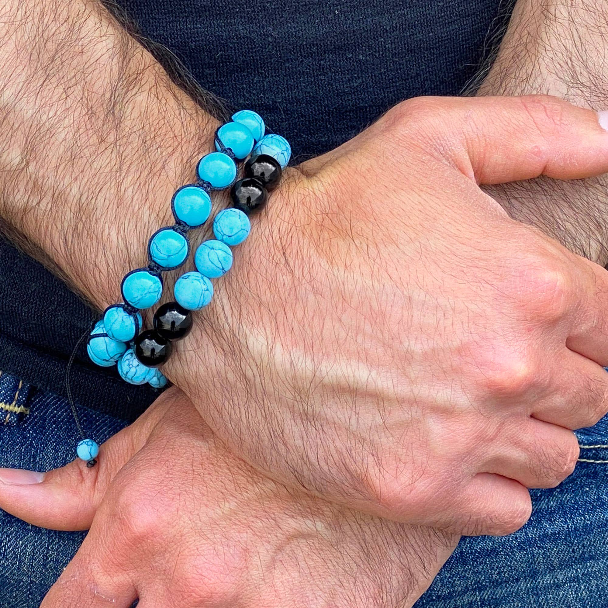 West Coast Jewelry - Vente Bracelet de perles - Bracelet réglable en perles de pierre naturelle polie7