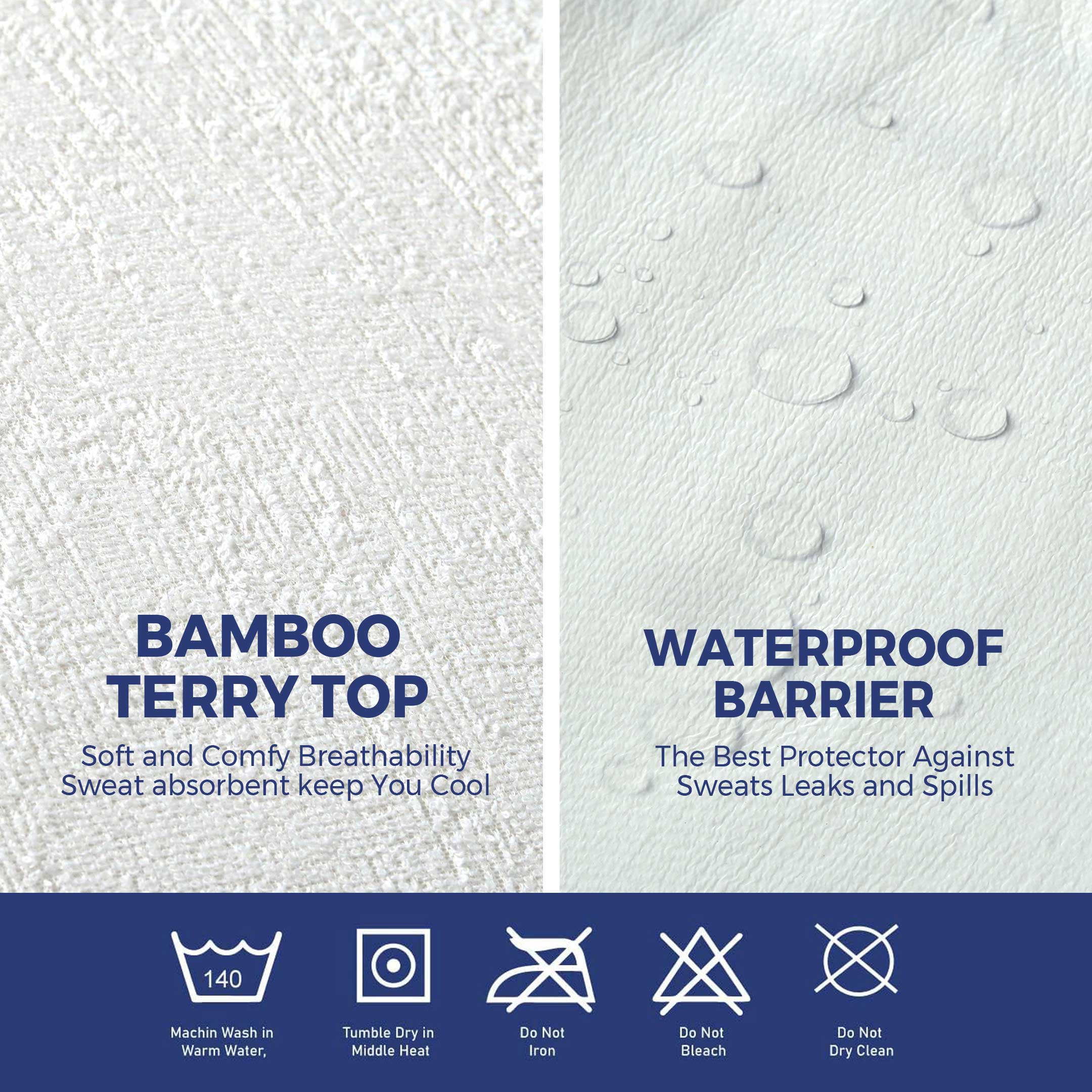 Cotton Passion - Wholesale Mattress Pad/Protector - Waterproof Mattress Protector Cotton Terry Deep Fitted Cover7