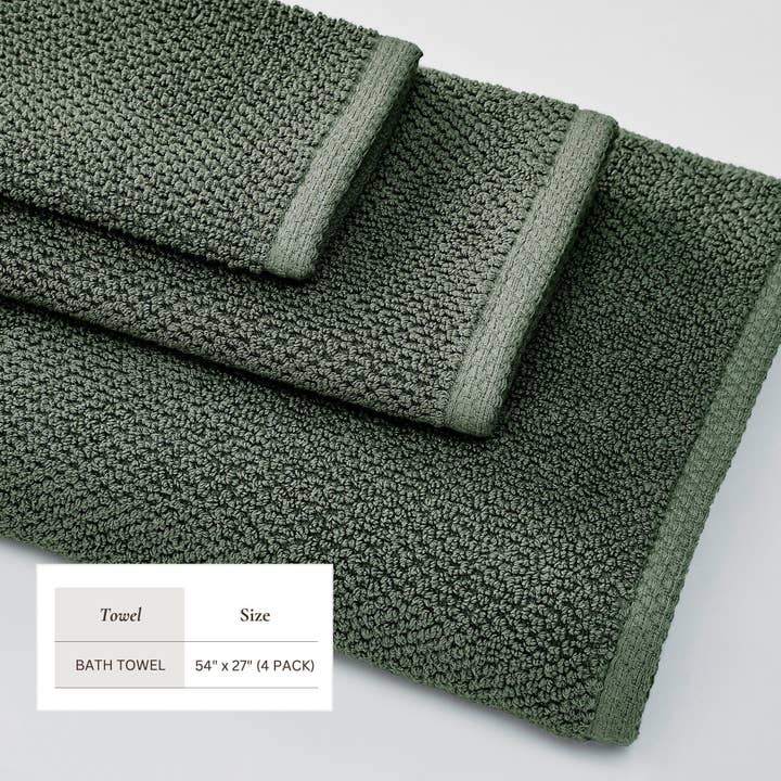 BH Collective - Wholesale Towel Set - Cotton Textured Bath Towel Set - Acacia Collection158