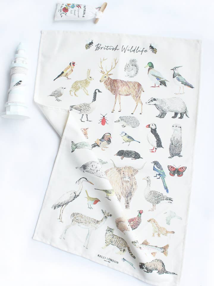British Wildlife kökshandduk för wholesale av Kelci London