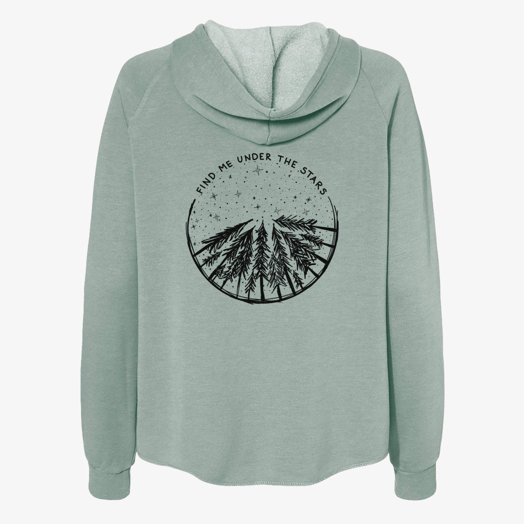 Because Tees - Wholesale Hoodie - Women's - Find Me Under the Stars - Women's Cali Wave Zip-Up Sweatshirt0