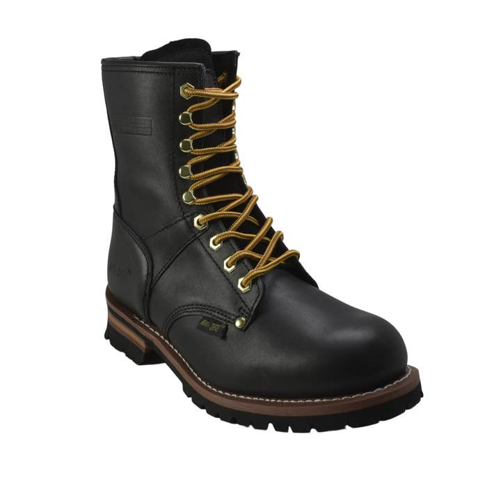 AdTec - Wholesale Combat/Military Boots - Men's - 1439- Logger: Men's 9" Work boot- black [soft toe]0