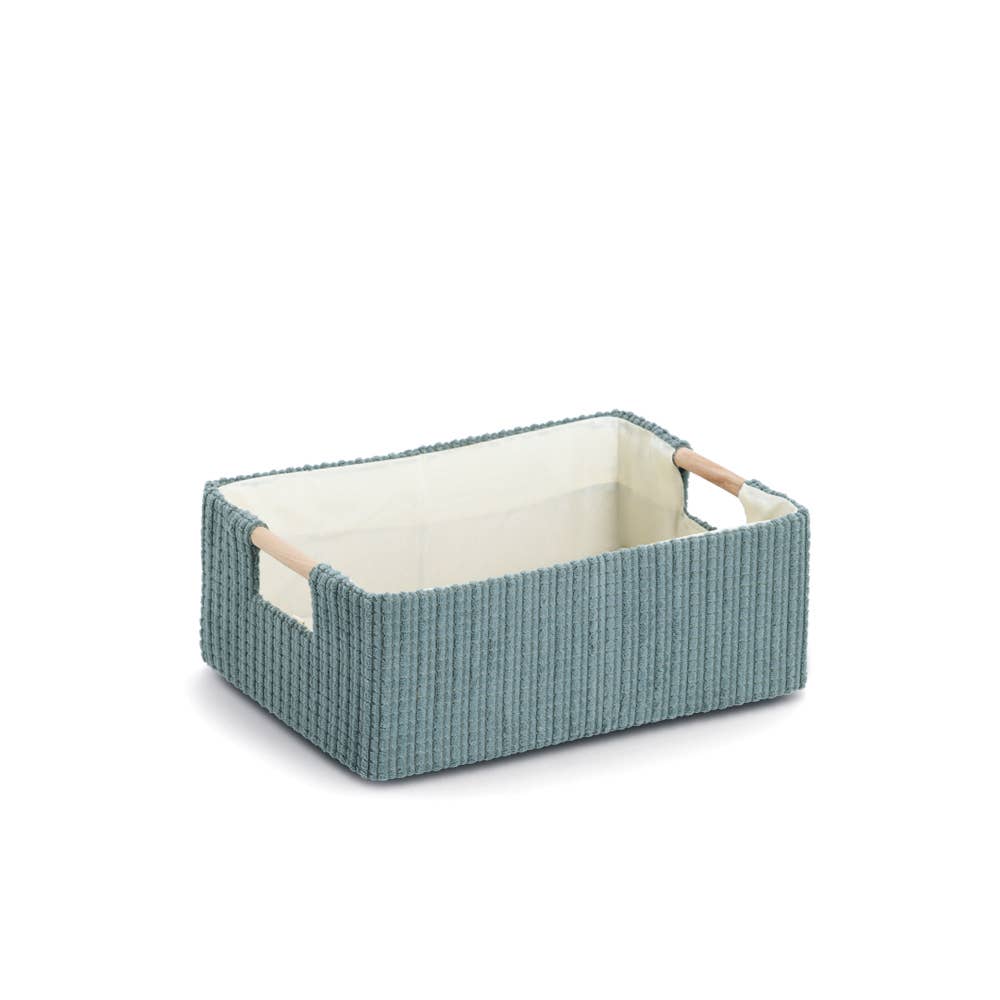 sage Storage basket, cotton/polyester/wood for wholesale on Faire0