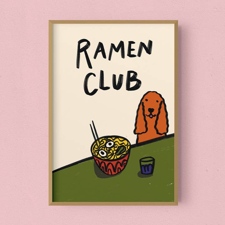 Ramen Club | Stampa artistica per la vendita all'ingrosso da parte di Emmy Lupin Studio