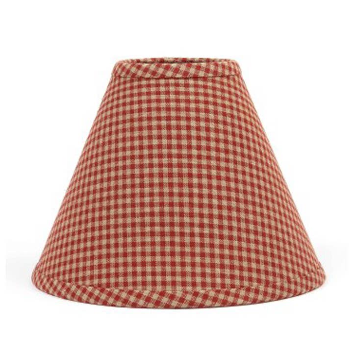 Newbury Gingham - Pantalla para lámpara (35,5 cm), color rojo para venta al por mayor de Home Collections by Raghu