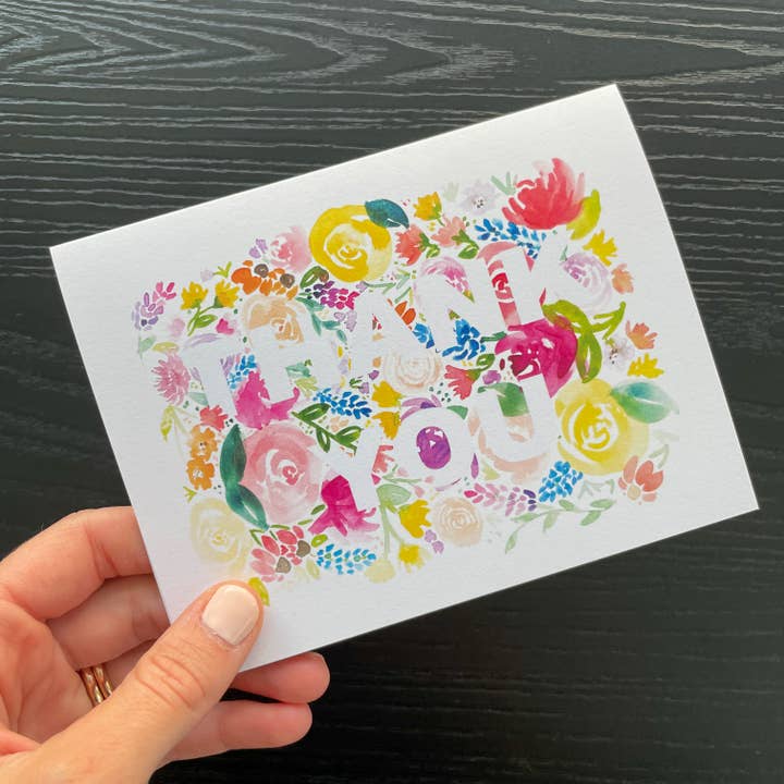 Floral Thank You Card for wholesale by Colle Creative