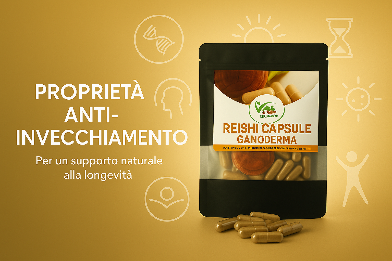 Cibobenessere - Wholesale Oral Supplement/Vitamin - Organic REISHI Mushrooms - Vegetable Capsules4