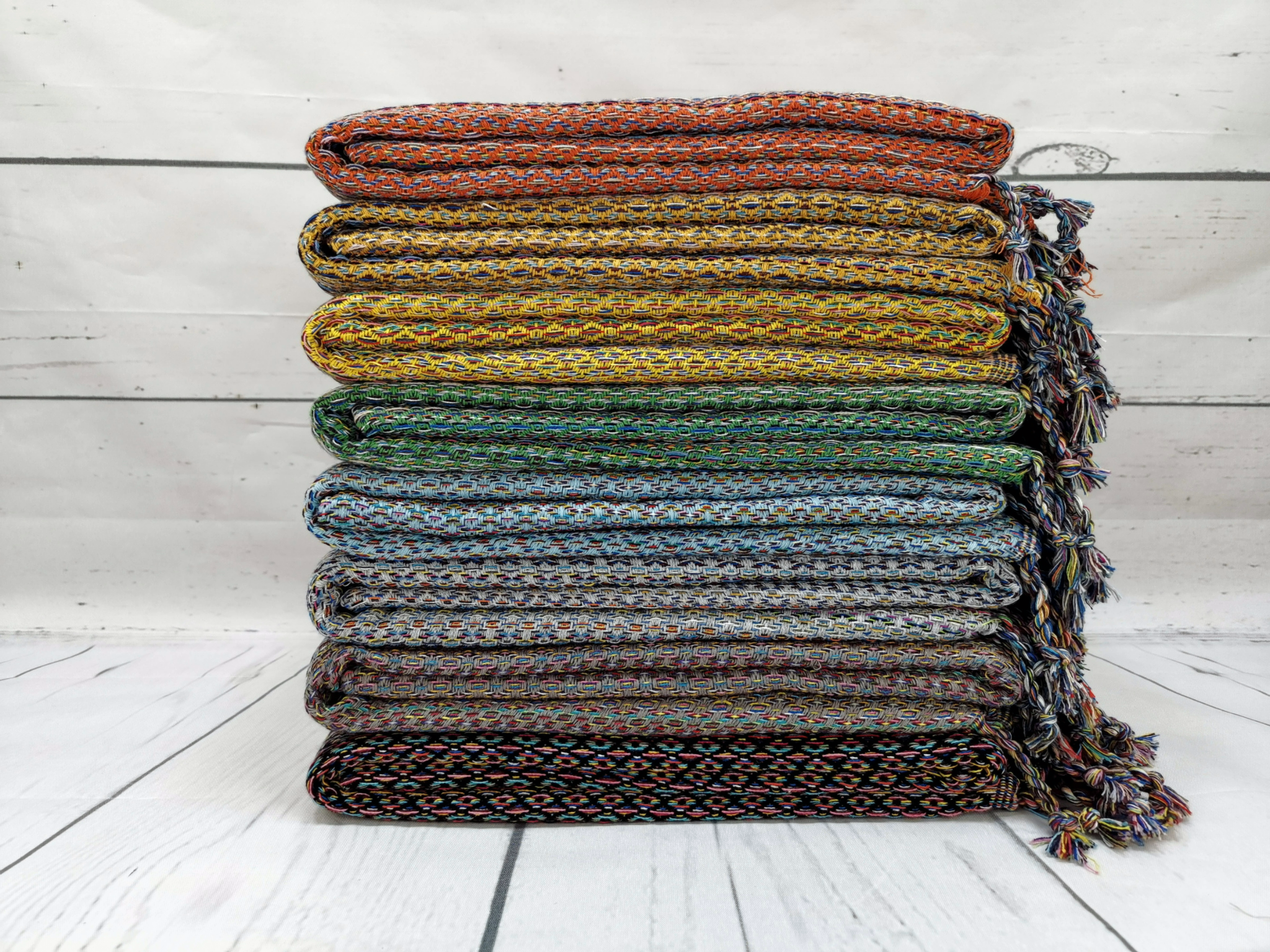 Buluty - Wholesale Throw Blanket - Multicolor Turkish Cotton Throw Blanket Towel, Peshtemal6