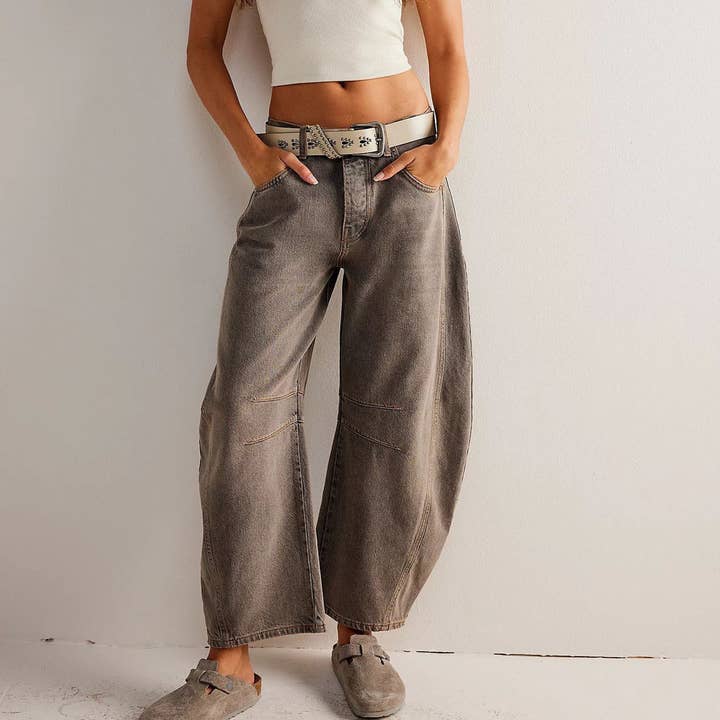 Kvinder Casual Løse Jeans Holdbar Bomuldsdenim Stil for engroshandel hos SALINA TRADING INC