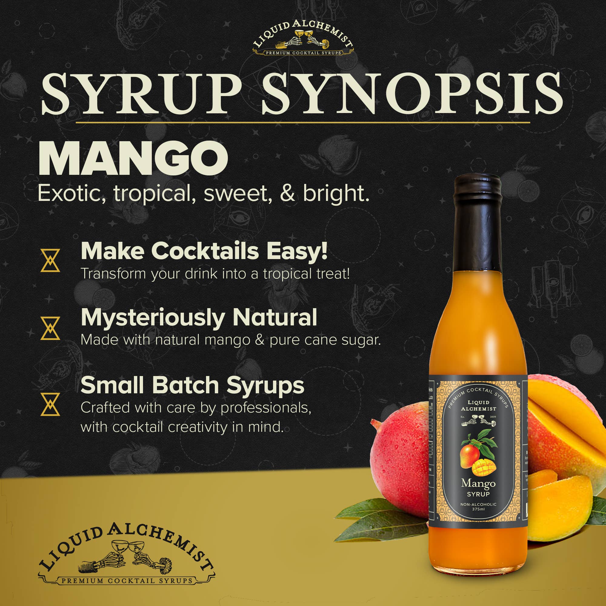 Liquid Alchemist Syrups - Wholesale Cocktail Mix/Syrup - Mango Cocktail Syrup1
