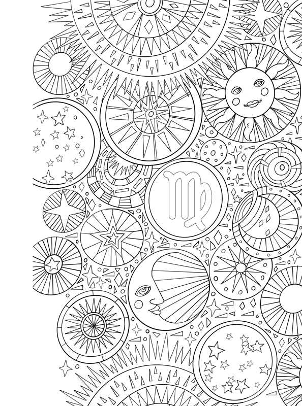 Simon & Schuster - Wholesale Coloring & Activity Book - Adult - Virgo: Your Cosmic Coloring Book by Mecca Woods2