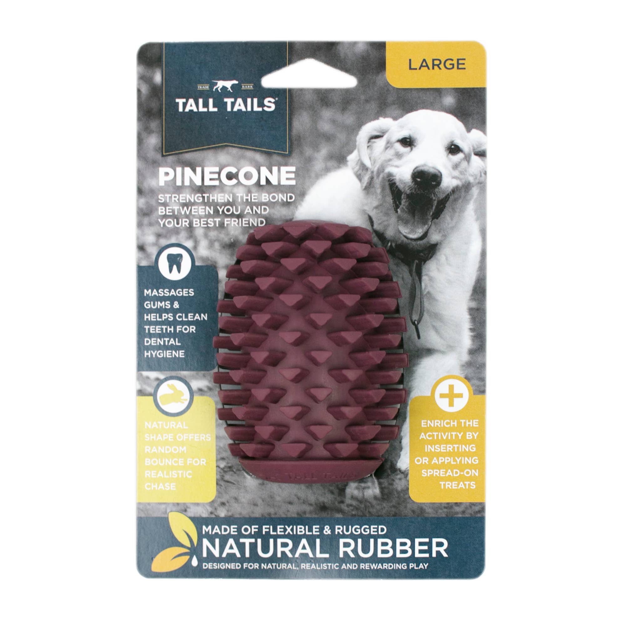 Tall Tails - Wholesale Pet Toy - Dog - Tall Tails Natural Rubber Pinecone Toy4