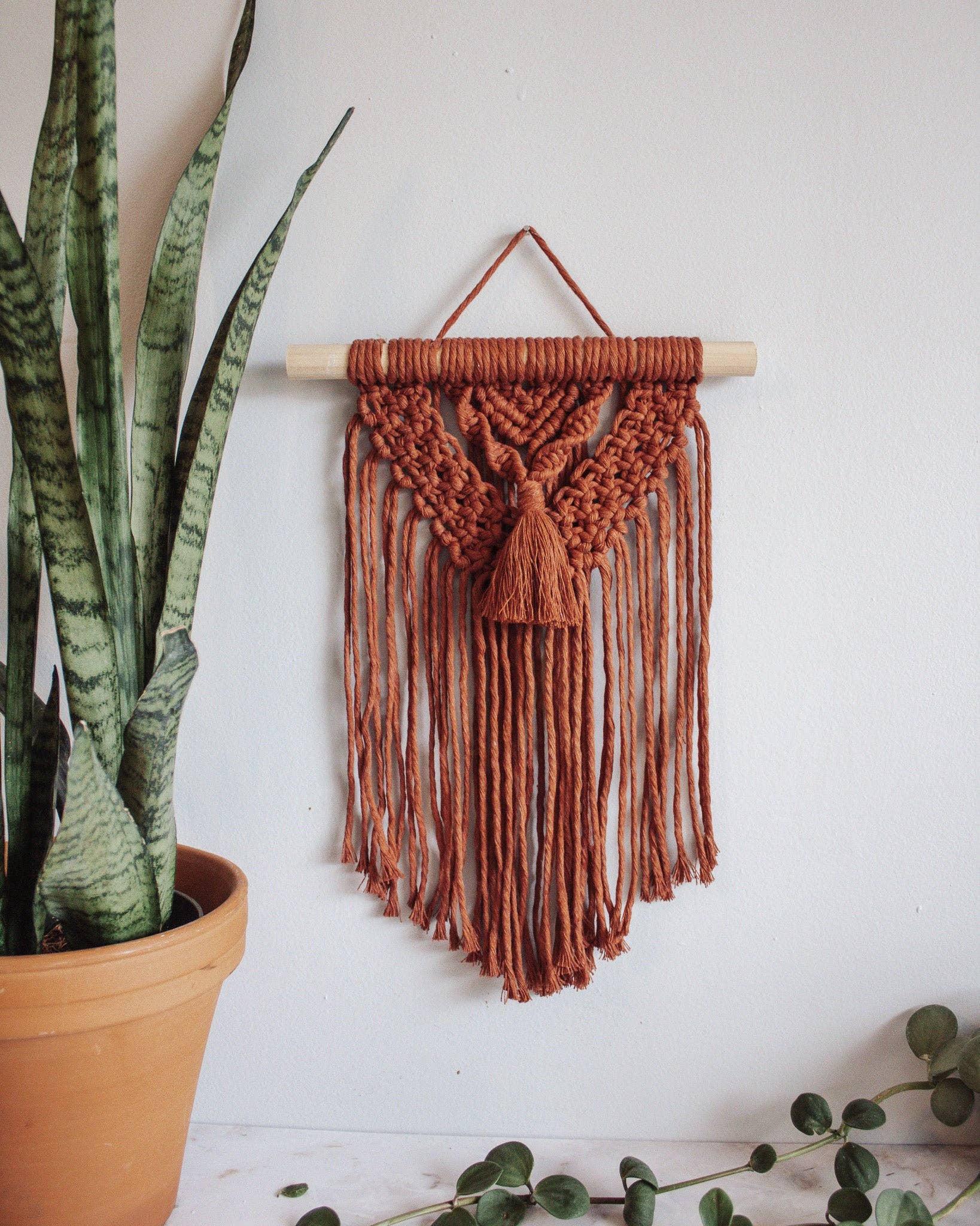 Modern Bo Studio - Wholesale Tapestry/Textile - "Piper" - Small Macrame Wall Hanging4