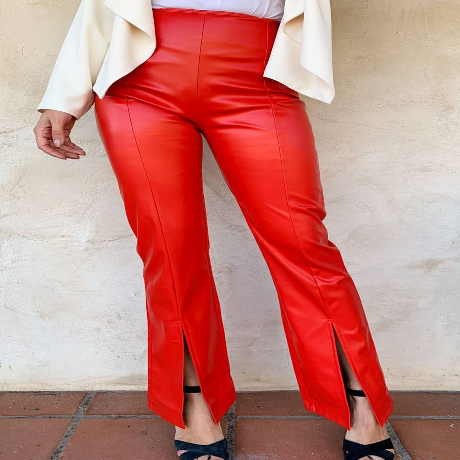 Wide Leg Faux Leather Pants – Trendy and Tipsy