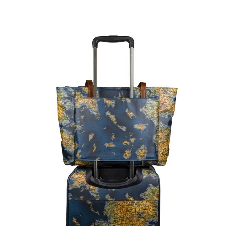 Patricia Nash - Wholesale Tote Bag - Women's - Patricia Nash Sorlana Travel Tote - Greek Map