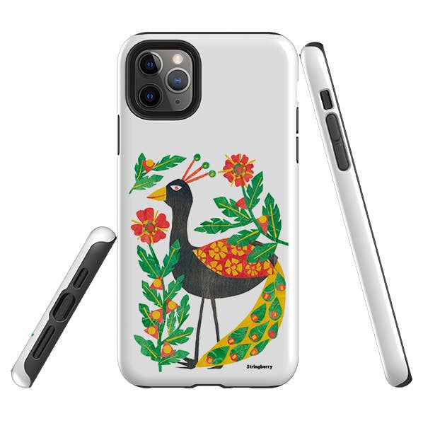 Stringberry – wholesale Phone case – Women’s – Folk Floral Peahen By Tracey English1