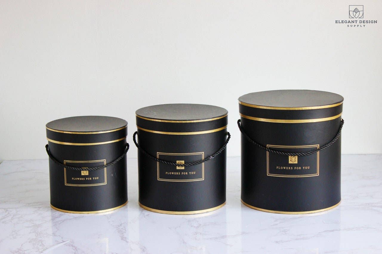 Elegant Design Supply – wholesale Presentbox – Rund blomsterbox i hattmodell «Flowers for You»2