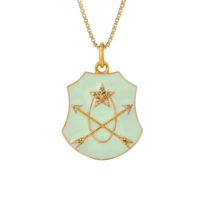 Colgante de esmalte de vermeil de plata con diamantes, regalos especiales hechos a mano para venta al por mayor de Misteerious Seed