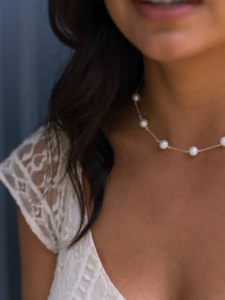 Multi Pearl Choker for wholesale by Saucey and Wubs Designs, LLC