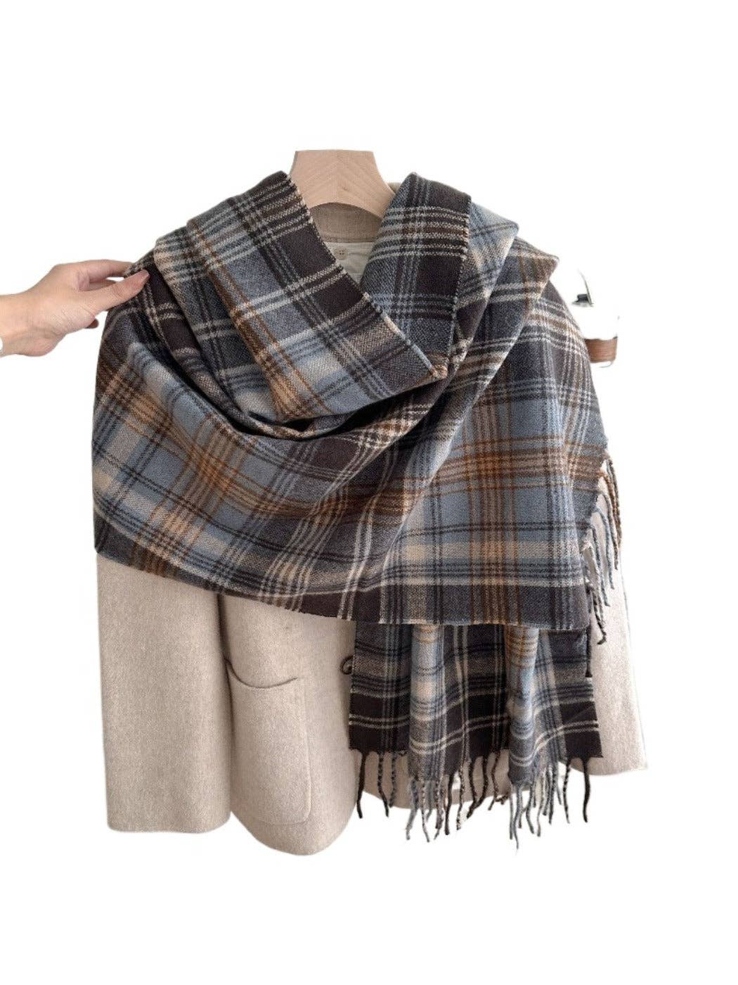 Funkyrel® Atzbranding Limited - Wholesale Sjaal - Dames - Scarvii - Geruite Wintersjaal Sjaal voor Vrouwen3