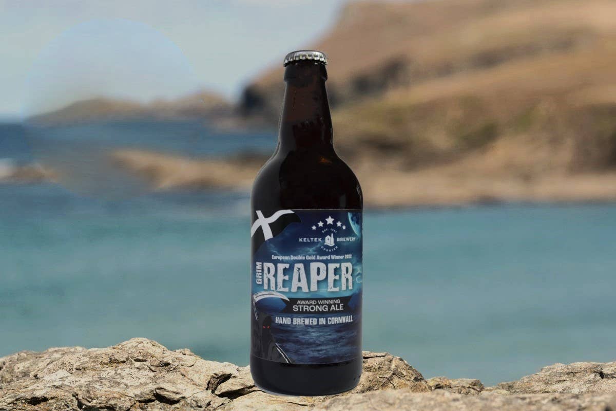 Grim Reaper 6.0% Strong Ale for wholesale by Keltek Cornish Brewery Ltd