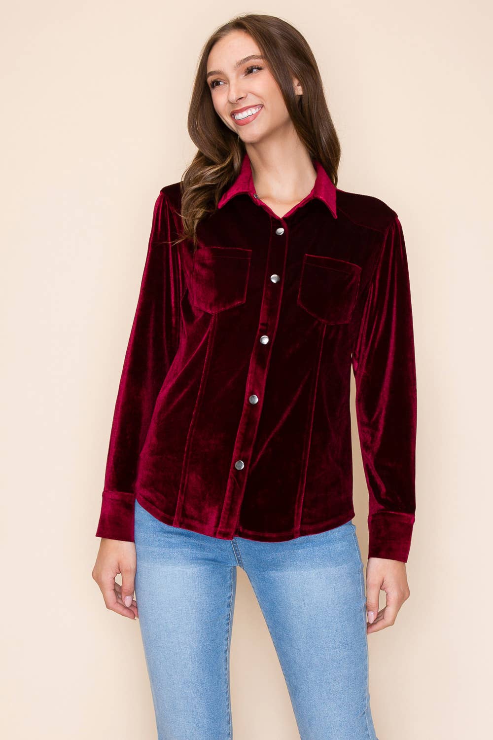 W.A.Y. --Wonderful And Young - Wholesale Shirt - Women's - W.A.Y VELVET SHIRT16