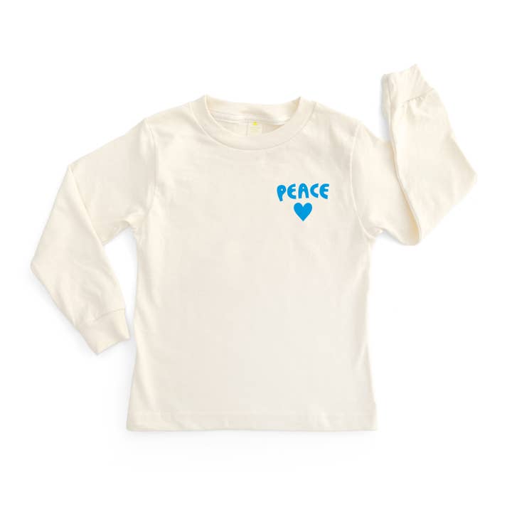 PEACE + LOVE Langærmet T-shirt for engroshandel hos JOAN RAMONE