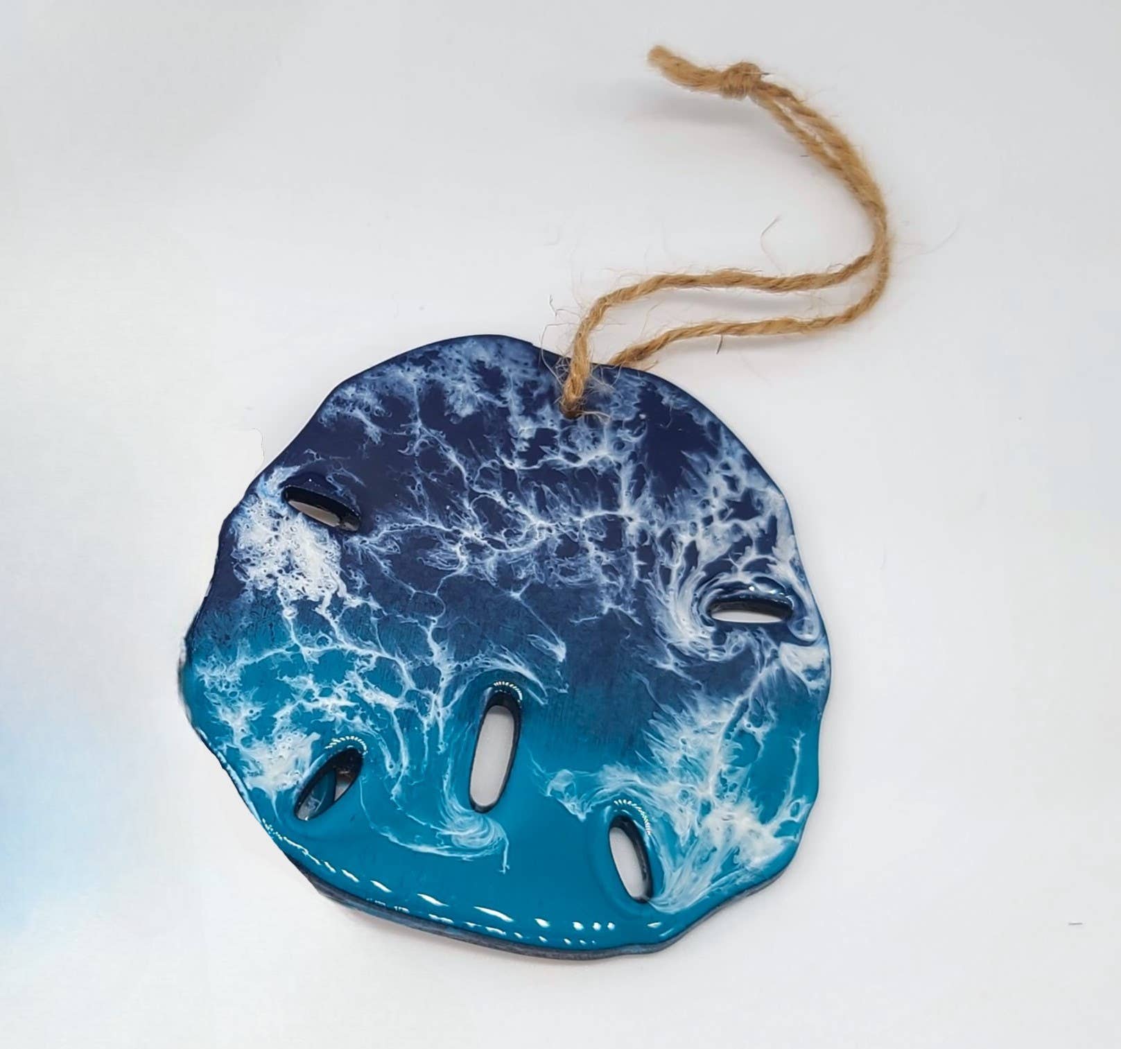 JEMS of the Sea - Wholesale Ornament - Sand Dollar Christmas Ornament - Handmade Resin & Wood3