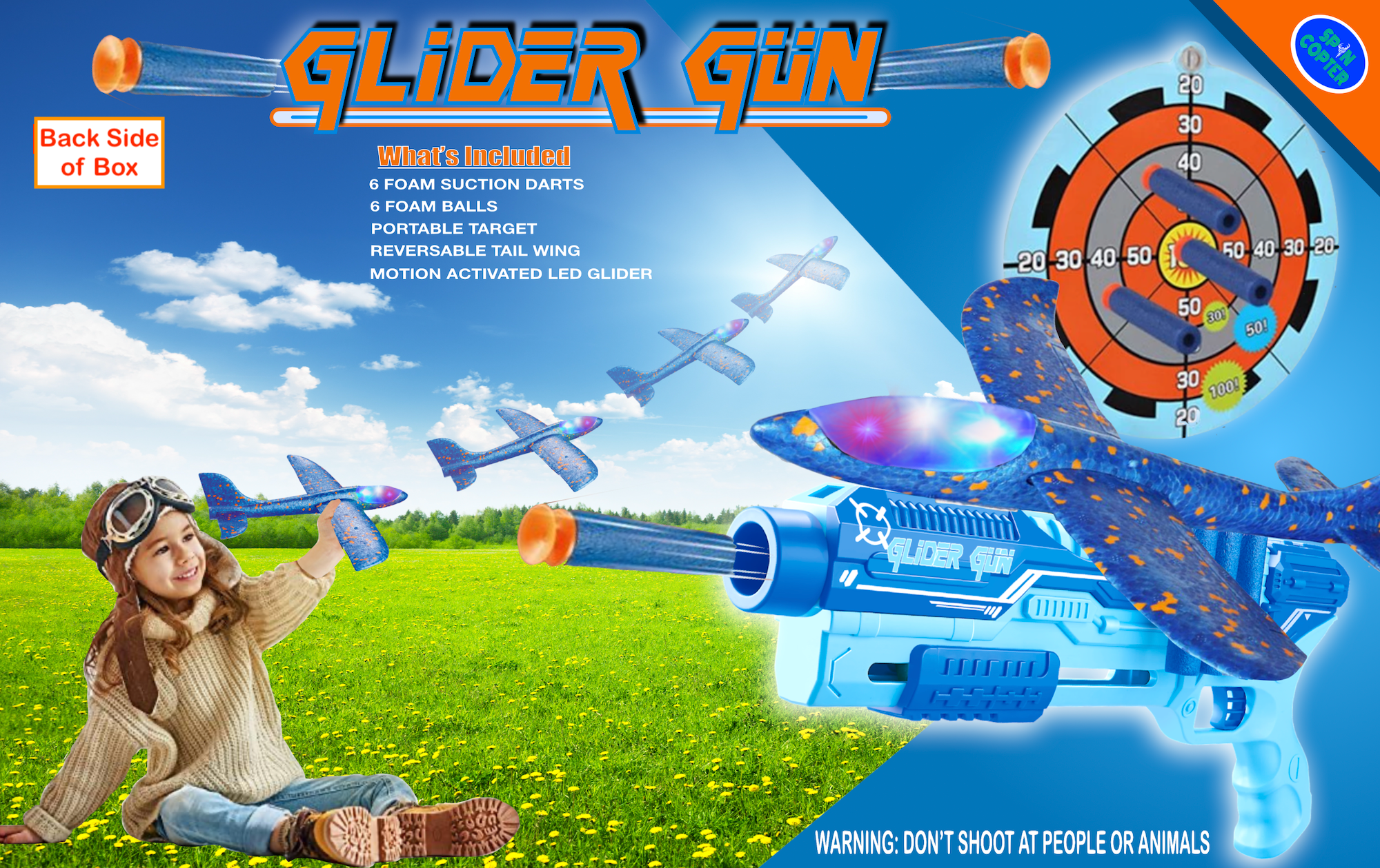 Spin Copter - Wholesale Toy Set - Kids - Glider Gun 5-in-1 Toy3
