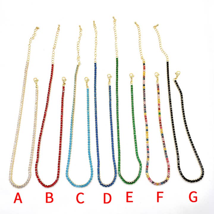 Tennis CZ Crystal Necklace for wholesale by Savvy Bling
