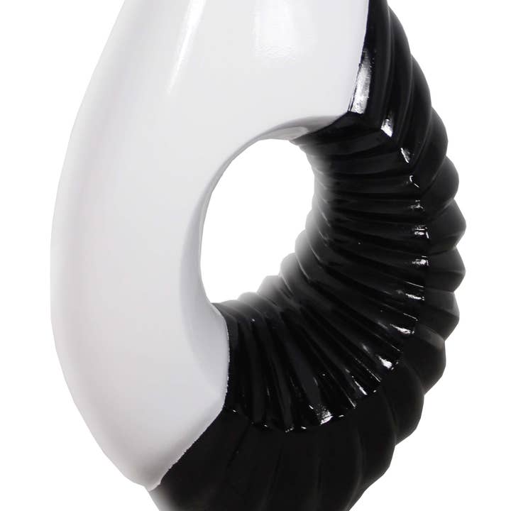 Quickway Imports - Vendita all'ingrosso Vasi - Grande vaso da pavimento moderno bianco e nero - 43 pollici di altezza2