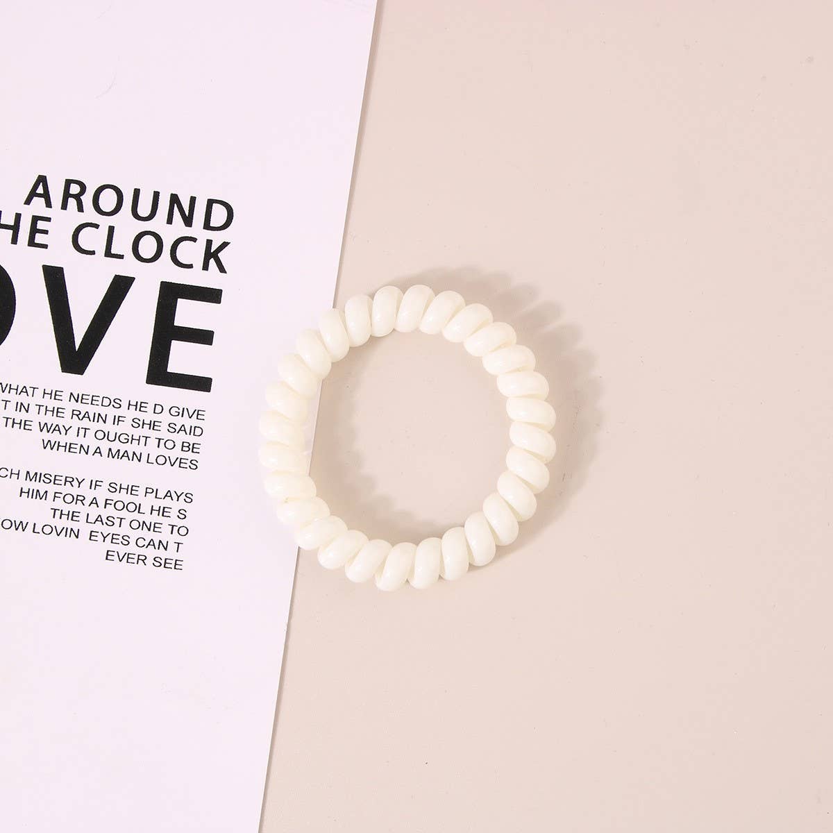 NINEXIS - Wholesale Hair Tie - CWAHA1108_Simple Phone Line Hair Tie  12