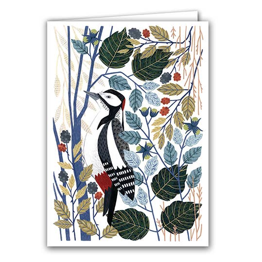 Blank Greeting Card - ''Woodpecker" for wholesale by Silver Birch Cards
