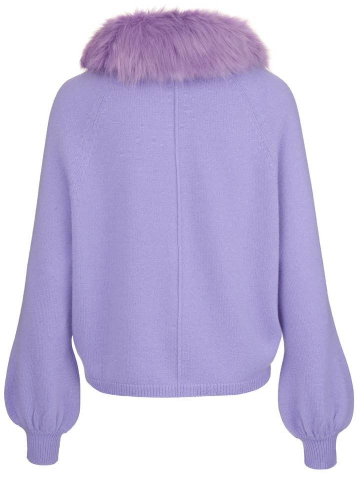 Lola Imiteret pels Cashmere Cardigan for engroshandel hos Popski London