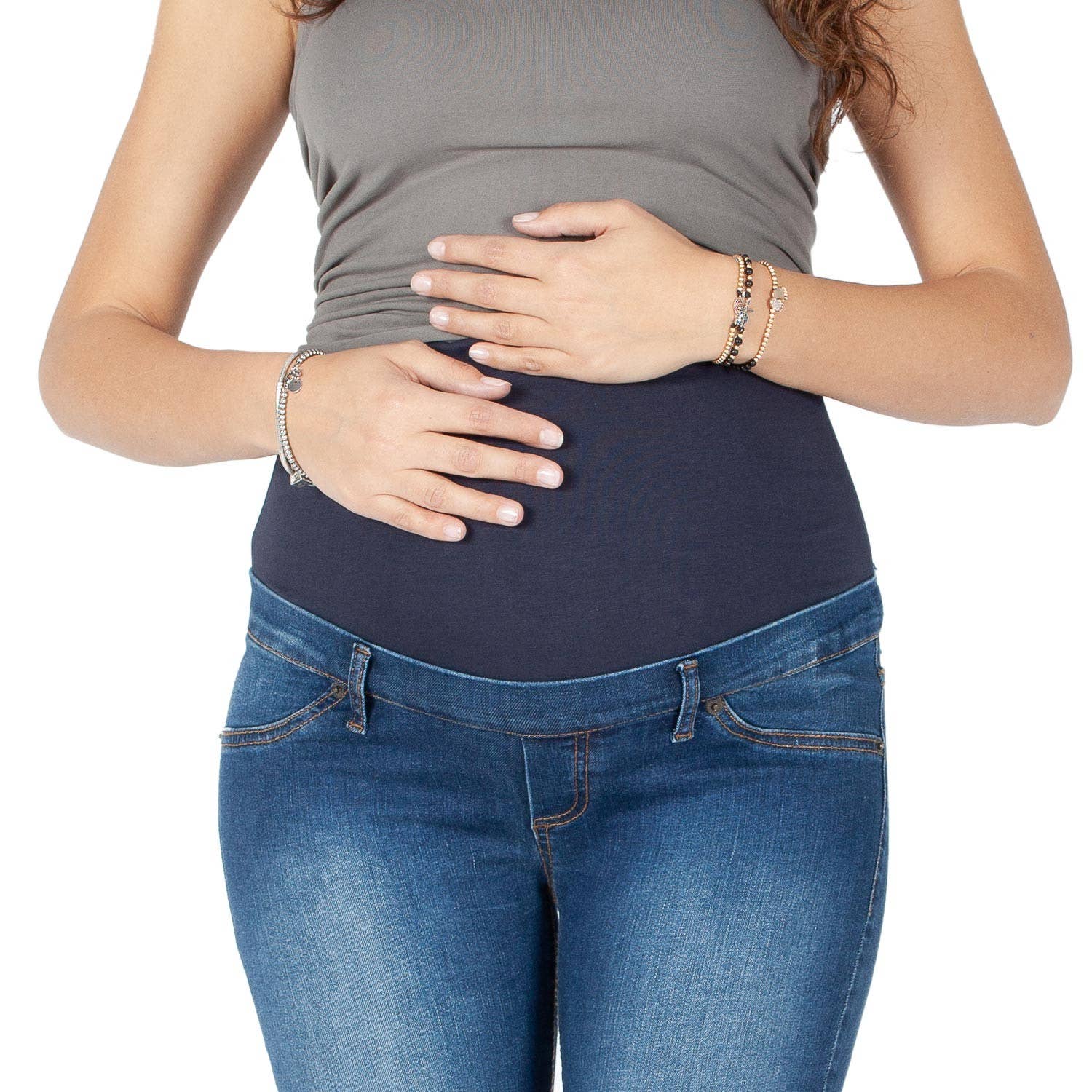 Milano, Basic maternity jeans - slim fit - Medium Blue for wholesale on Faire16