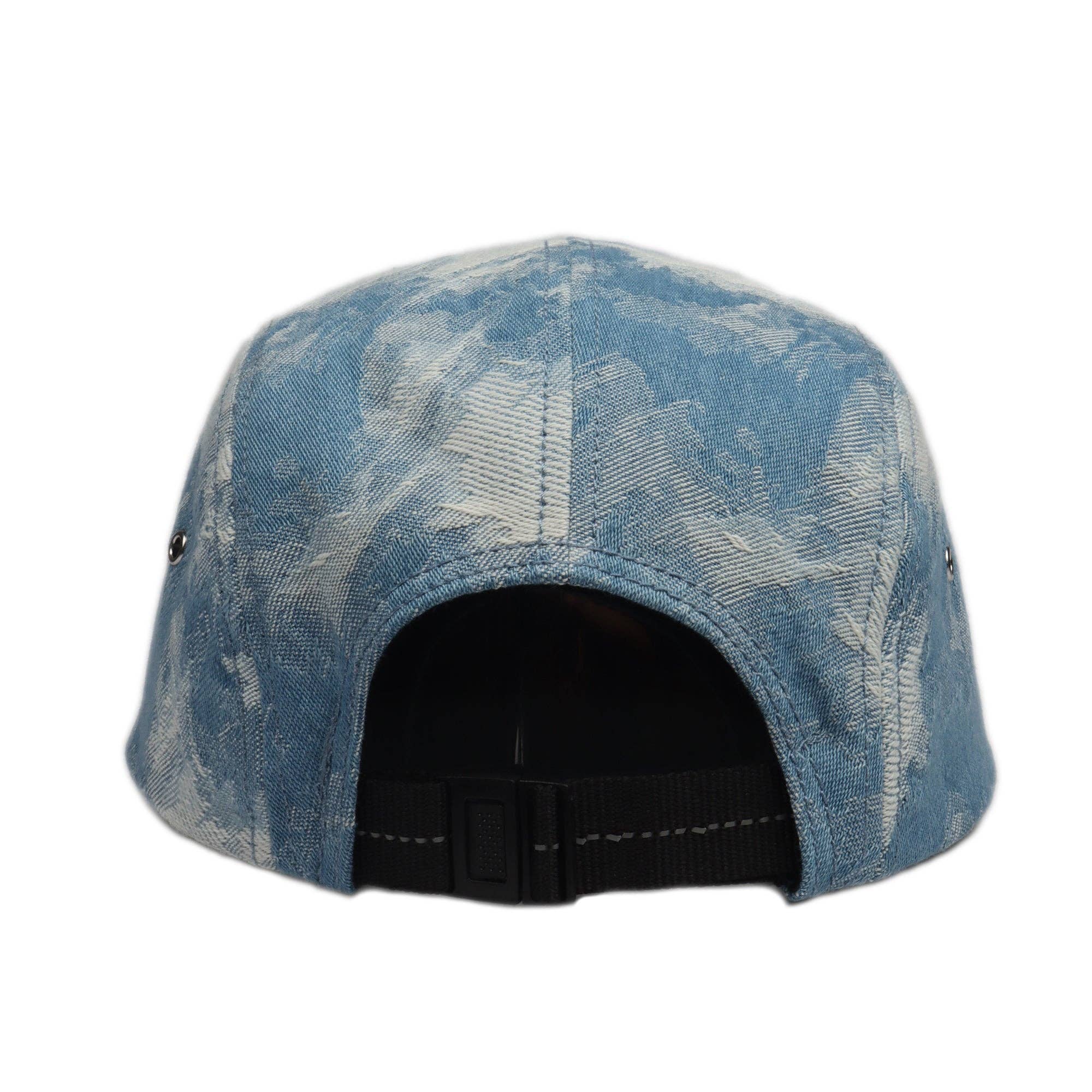 HATPHILE - Wholesale Flat Brim Cap - Unisex - HatPhile Washed Denim 5-Panel Hat5