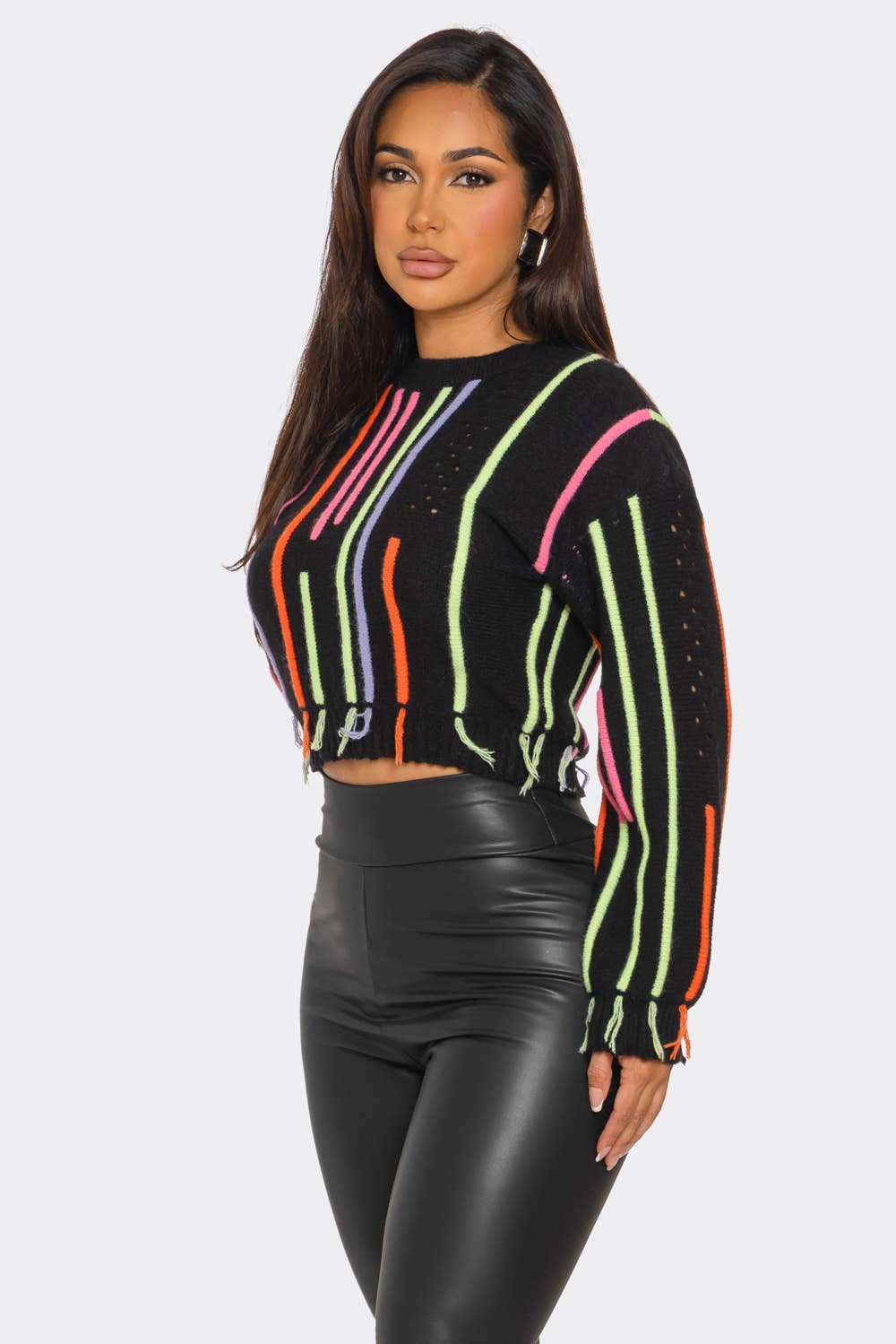 Multi MULTICOLOR SWEATER TOP for wholesale on Faire3