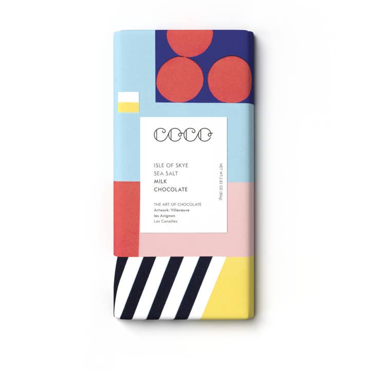 COCO Chocolatier - Wholesale Chocolate Bar - Isle of Skye Sea Salt Milk Chocolate Bar (Pack of 12)