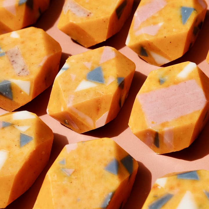 Bell Mountain Naturals - Wholesale Bar Soap - Terrazzo mini gem bar soap. Natural, sustainable, modern.2