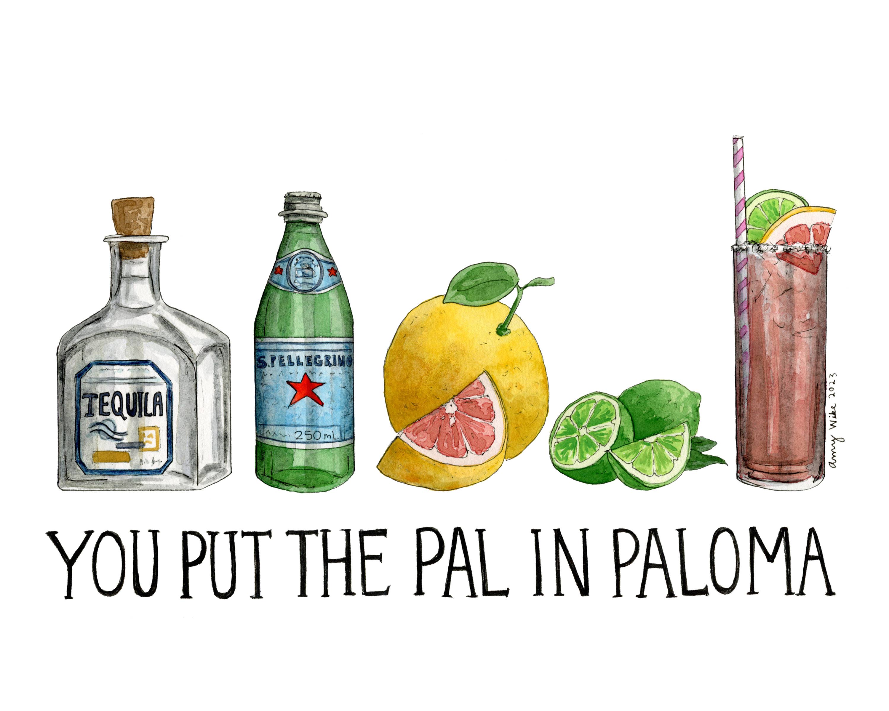 Amy Wike Illustration - Venta al por mayor Tarjetas de felicitación - Tarjeta de felicitación Pal in Paloma1