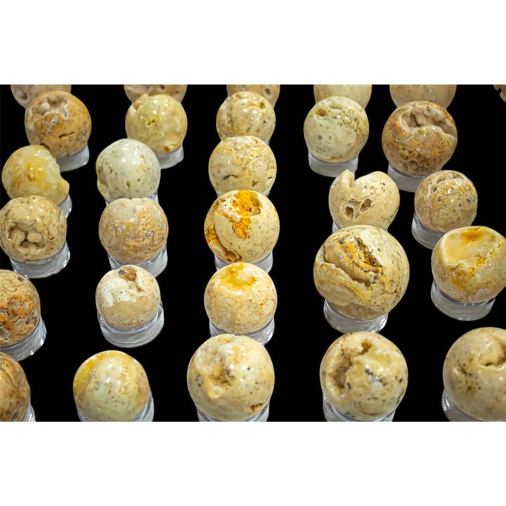 Quasar Gems USA - Wholesale Spiritual Stone/Crystal - Indonesian Calcite Sphere Small Uv Reactive
