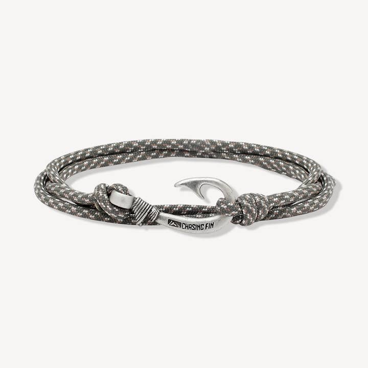 Chasing Fin - Wholesale Woven/Braided Bracelet - Digital Camo Fish Hook Bracelet | Anklet