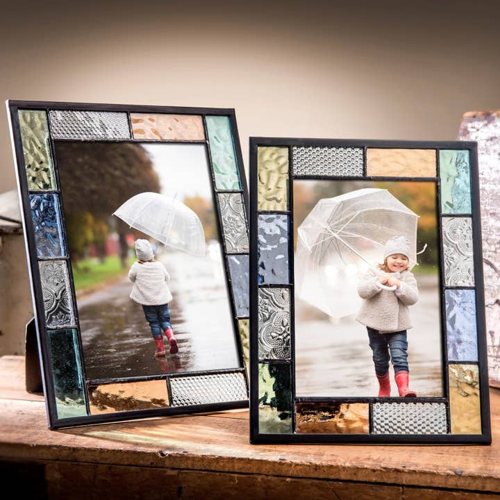 J Devlin Glass Art & Bert Anderson Collection - Wholesale Picture Frame - Colorful Stained Glass Picture Frame 5x7 4x6 Pic 412 Series