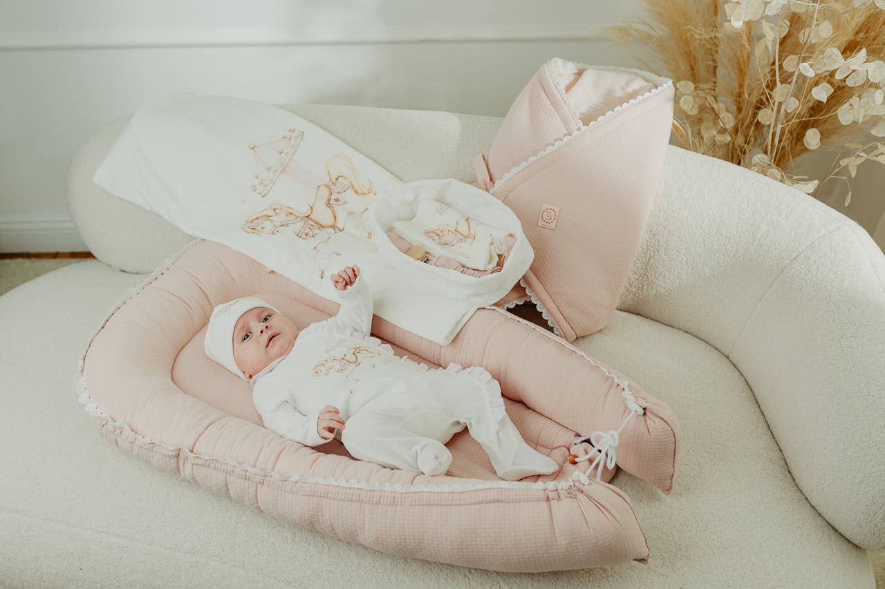 Ecru Cotton Velour Babygrow Inki for wholesale on Faire3