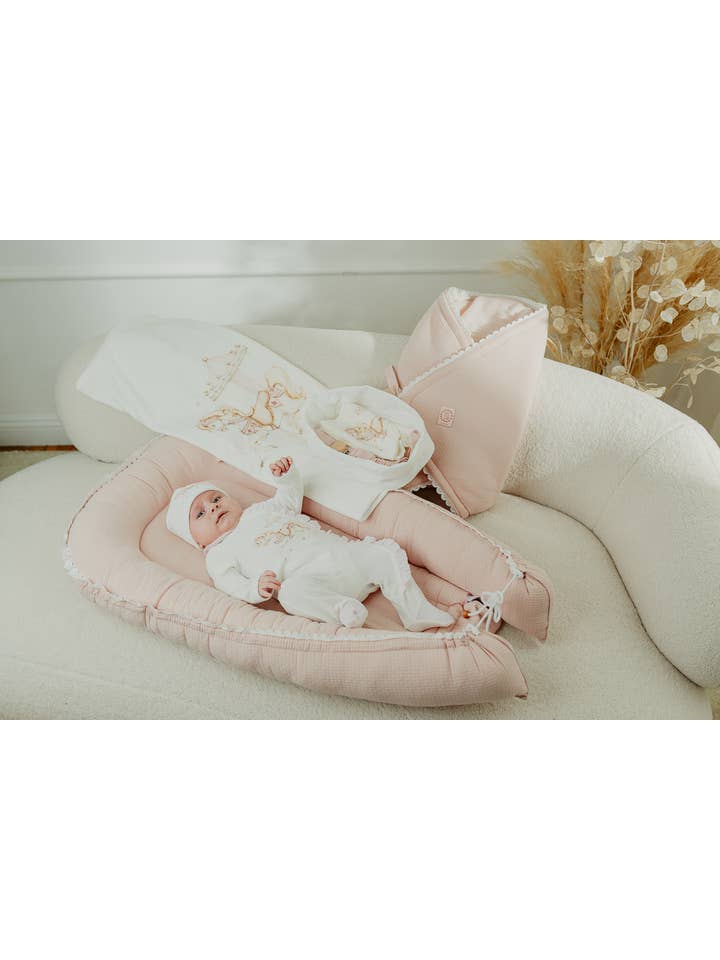 Ecru Cotton Velour Babygrow Inki for wholesale on Faire3