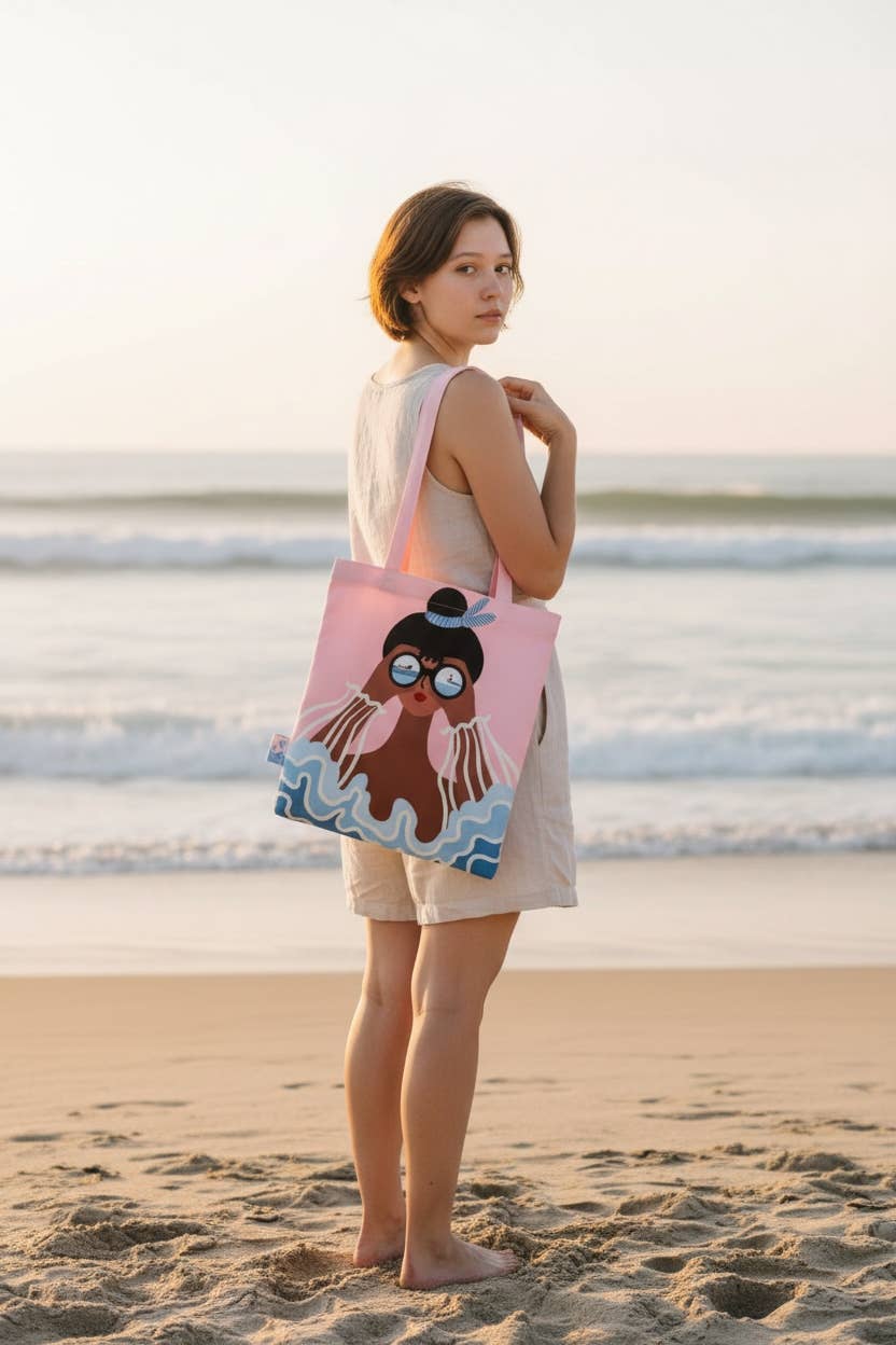 Angela Wan Art - Wholesale Tote Bag - Women's - See What I See Tote Bag – Hawaii-Inspired Art Tote for Beach & Everyday Use