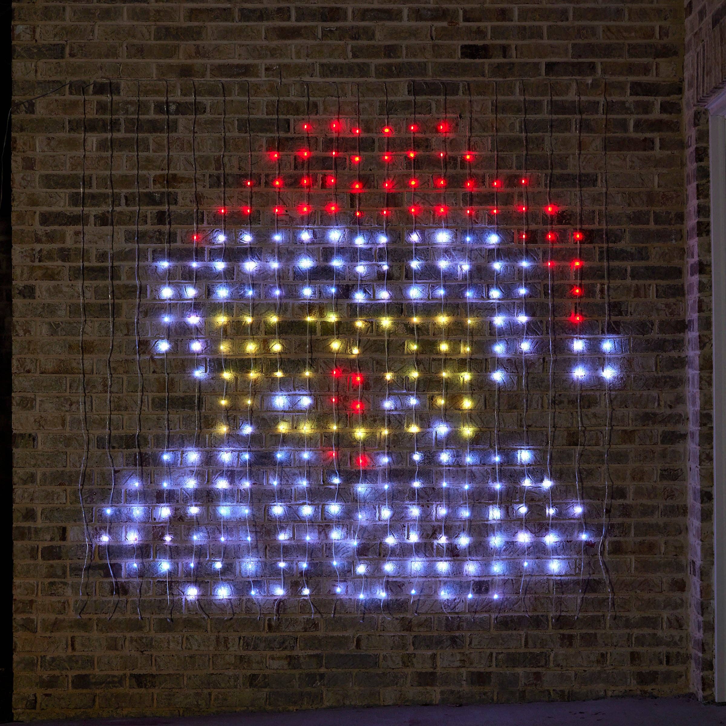 Seasonal LLC - Wholesale String Lights - Vivvi App-Based Customizable, Color-Changing Indoor/Outdoor Curtain Lights, 6ft x 6ft4