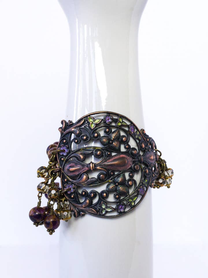 Handgefertigter Schmuck - Daydreams handbemaltes Perlenarmband für den Großhandel von A Silk Purse