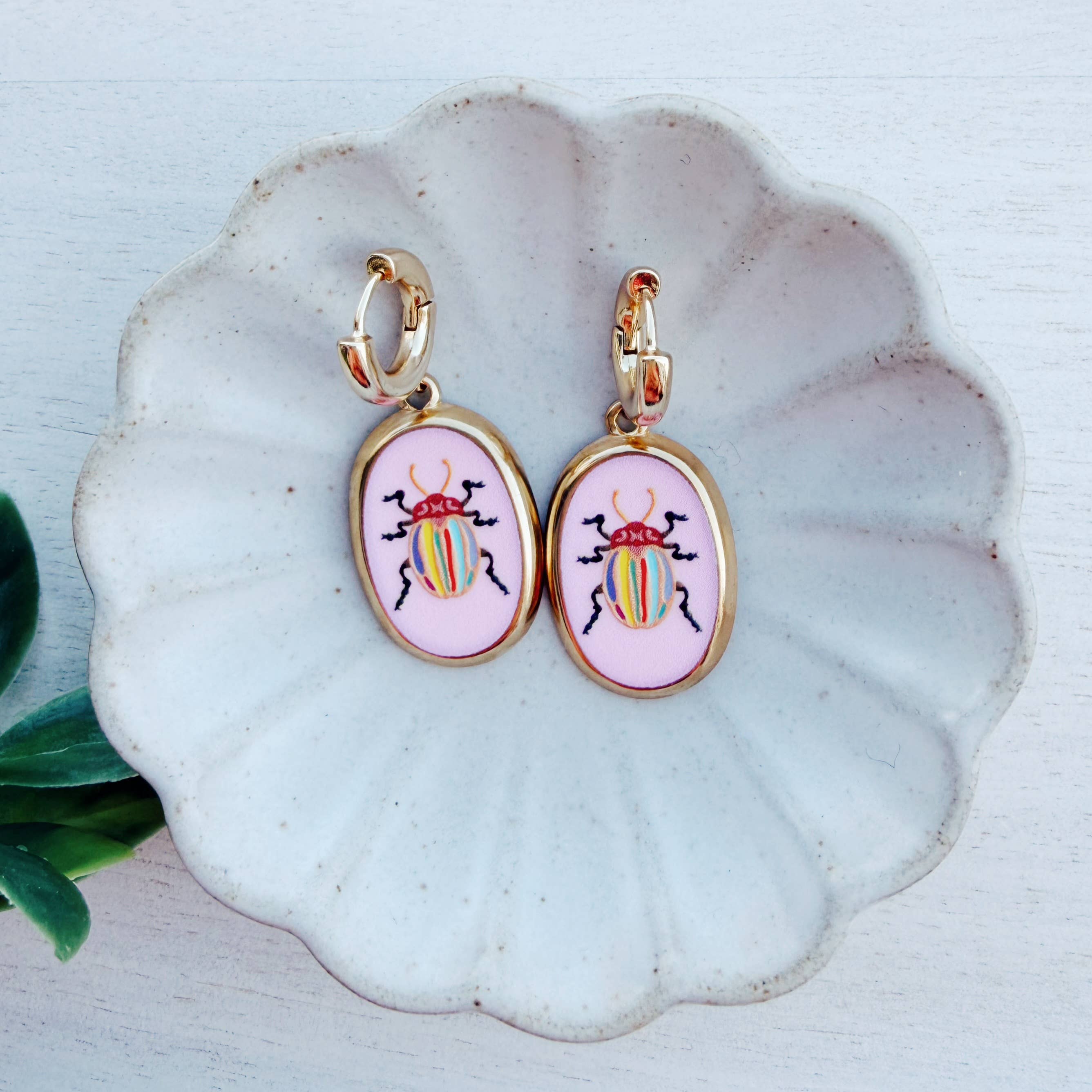 Girls Day Out by Amy Houston - Wholesale Hoop Earrings - Nature Trail insect heirloom hoops // one touch latch hoop1