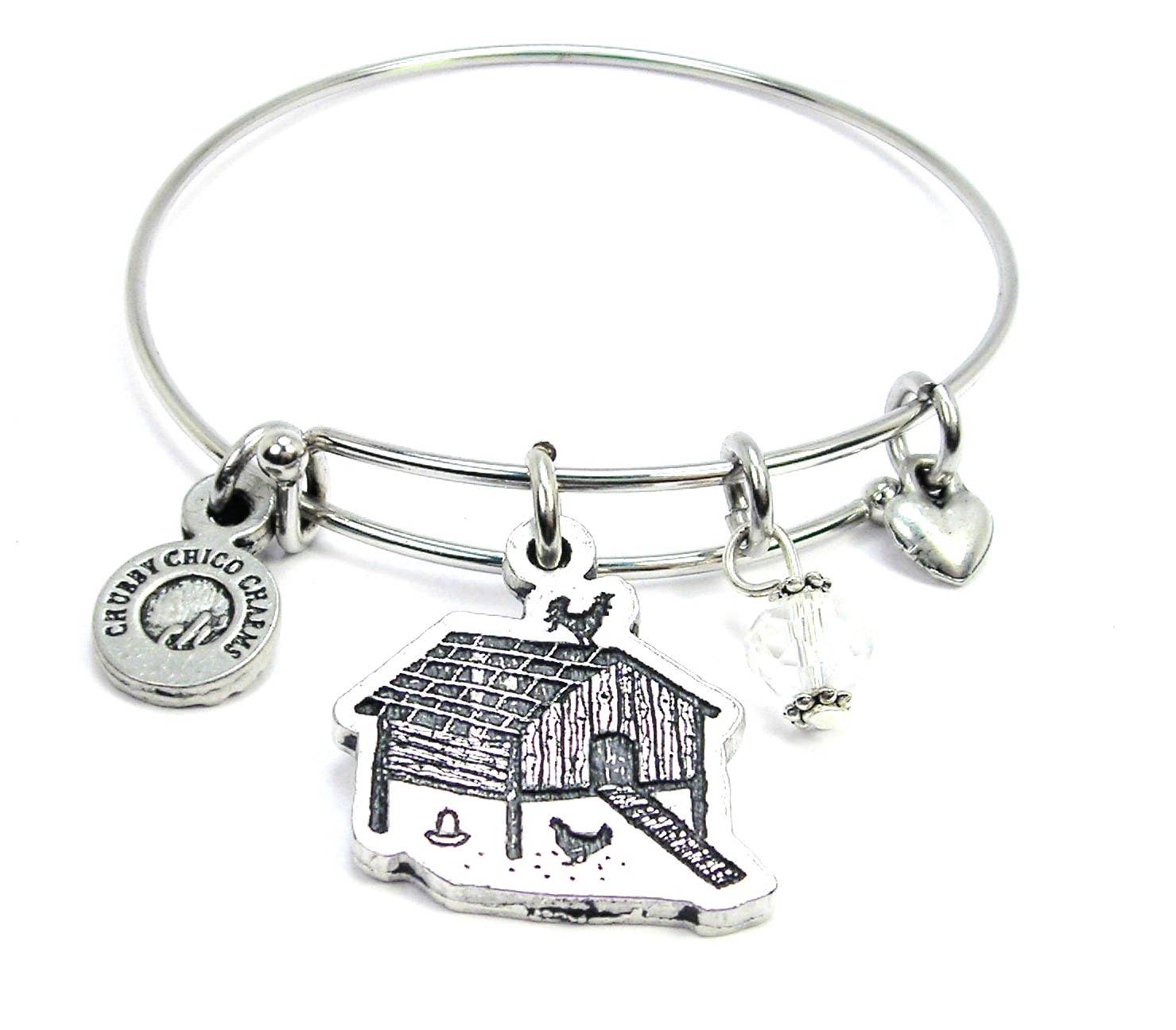 Chubby Chico Charms - Wholesale Charm/Dangle Bracelet - Chicken Coop stacker Bangle Expandable Bracelet0